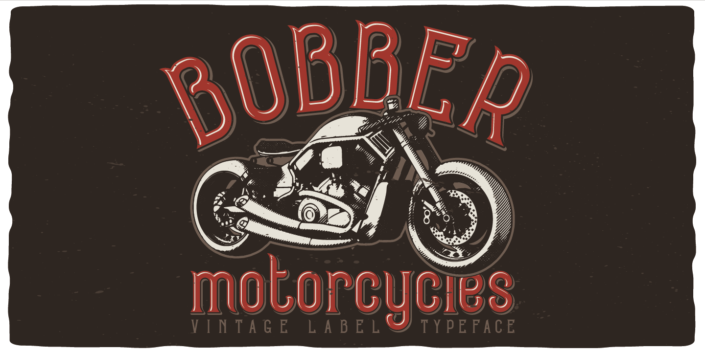 Przykład czcionki Bobber Motorcycles
